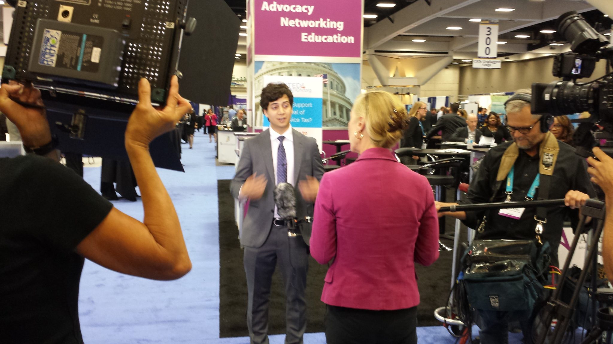 Scholar Daniel Campo (me) being interviewed on my experiences at AdvaMed 2015