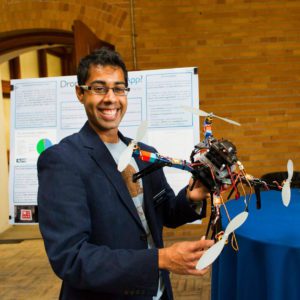 Sunil Shah presenting his capstone project on self-landing drones