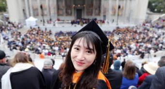 Jingxian (Joanna) Zhao in her graduation gown