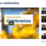 Screenshot of the Class of 2020 Celebration website.