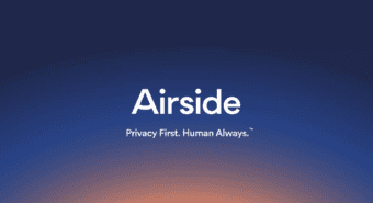 Airside logo over purple and orange gradient